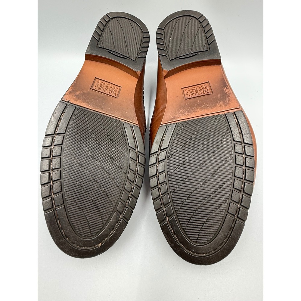 Nunn Bush Mohican Loafers Mens 9 M Brown Leather Kiltie Tassel Woven Shoes - Picture 7 of 8
